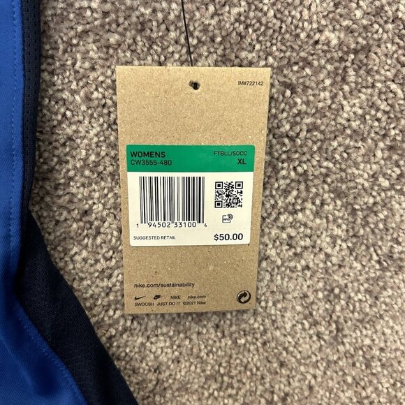 Nike Soccer Jersey Top Short Sleeves Blue Women's Dri-Fit Size XL - NWT$50 - Picture 10 of 12
